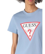 GUESS CLASSIC FIT LOGO Tricou cu logo panglică albastră - tricou - 3
