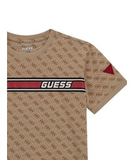 GUESS KIDS Tricou cu logo 4G peste tot 4g aop bej alb - Tricou copil - 3