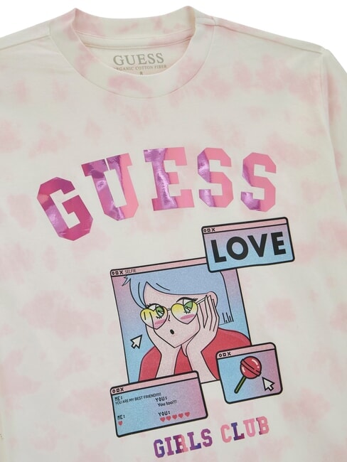 KIDS Tricou cu model imprimat tie colorant roz - Tricou copil