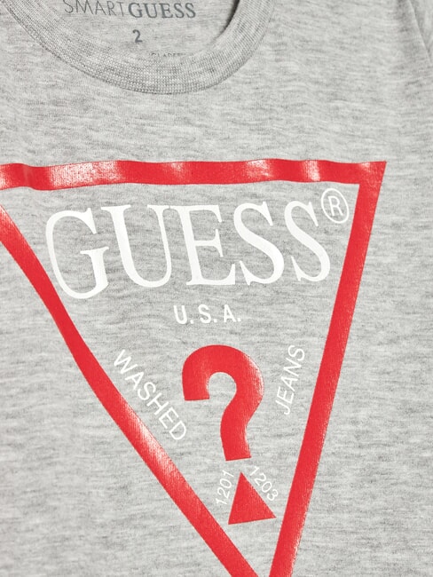 KIDS Tricou din bumbac cu imprimeu triunghi gri deschis deschis - Tricou copil