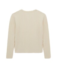 GUESS KIDS Pulover cu decolteu în V cu coaste cremwhi - Pulovere pentru copii - 2