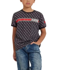 GUESS KIDS Tricou cu logo 4G peste tot 4g aop jet black - Tricou copil - 4