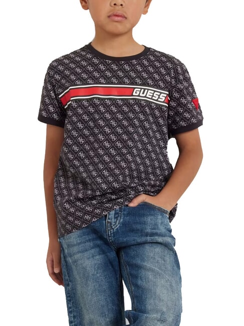 KIDS Tricou cu logo 4G peste tot 4g aop jet black - Tricou copil