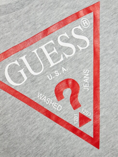 CORE KIDS Hanorac cu g&acirc;t crew cu logo triunghi gri deschis deschis - Hanorac pentru bebeluși