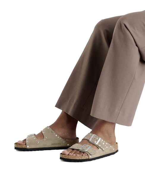 ARIZONA RIVET  Sandale din piele taupe - Pantofi femei