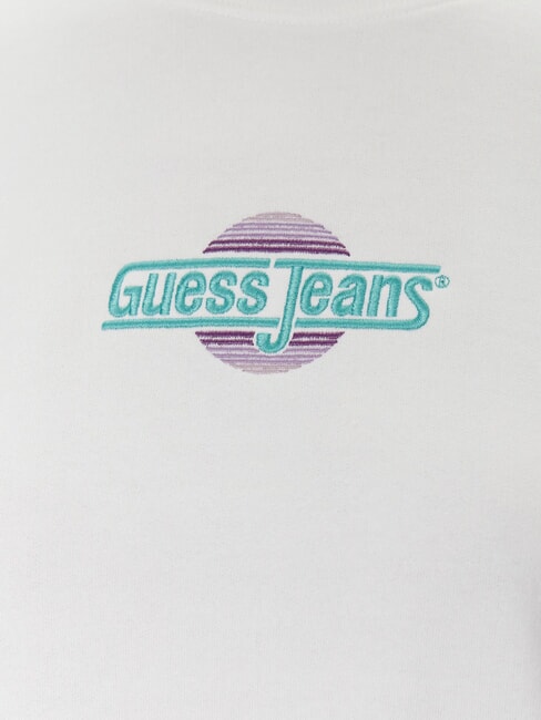 CN CROP Hanorac din bumbac alb purpuriu - Hanorace pentru femei