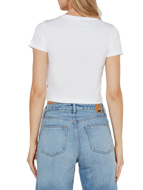 SL CN SNAP EMBRO  tricou alb purpuriu - tricou