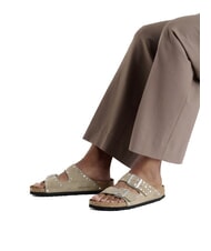 BIRKENSTOCK ARIZONA RIVET  Sandale din piele taupe - Pantofi femei - 5