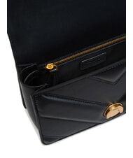 PINKO LOVE ONE MINI Geantă din nappa matlasată Chevron aur negru-vechi - Genți femei - 4