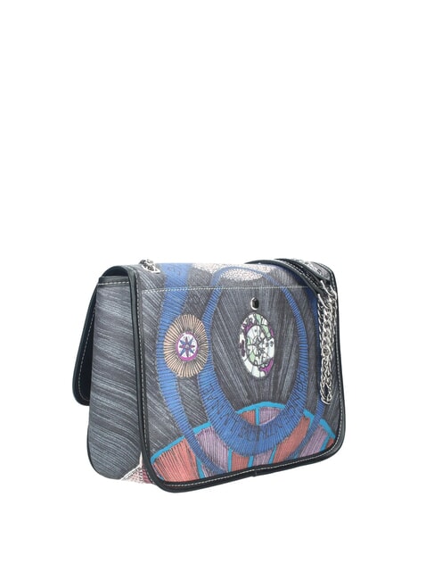 PLANETARIUM Geanta convertibila cu clapa noapte/negru - Genți femei