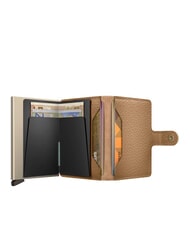 SECRID PEBBLE  Portofel din piele ciocanita cappuccino - Portofele femei - 2