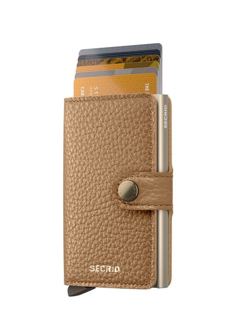 PEBBLE  Portofel din piele ciocanita cappuccino - Portofele femei