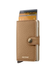 SECRID PEBBLE  Portofel din piele ciocanita cappuccino - Portofele femei - 4