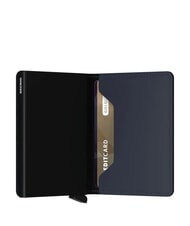 SECRID MATTE Portofel subțire din piele albastru de noapte - Portofele bărbați - 3