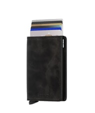 SECRID VINTAGE  Portofel subțire din piele negru - Portofele bărbați - 3