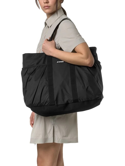 SAINT MALO Geantă de cumpărături de plajă maxi cu 3 casete de creioane negru de asemenea - Genți femei