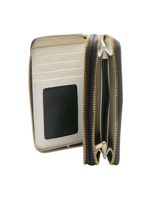 PLANETARIUM Portofel mare cu fermoar dublu lună/alb - Portofele femei