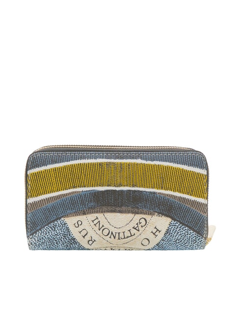 PLANETARIUM Portofel mare cu fermoar dublu lună/alb - Portofele femei