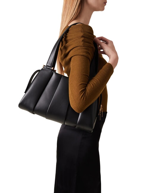 L ECLAIR  Geanta de umar, din piele negru - Genți femei