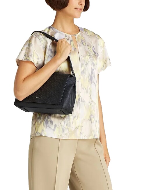 CK MUST Geanta de umar cu clapa ck negru - Genți femei