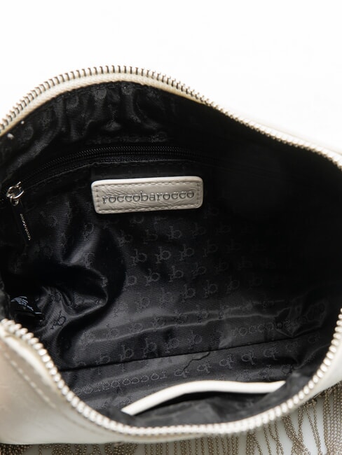 FRINGES Geanta cu maner si curea de umar alb - Genți femei