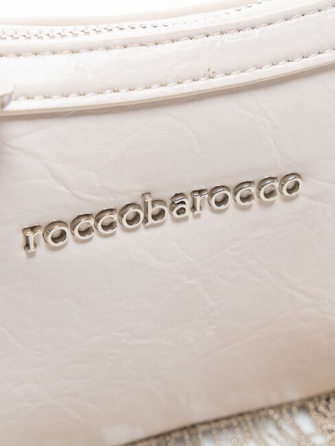 FRINGES Geanta de umar cu franjuri alb - Genți femei