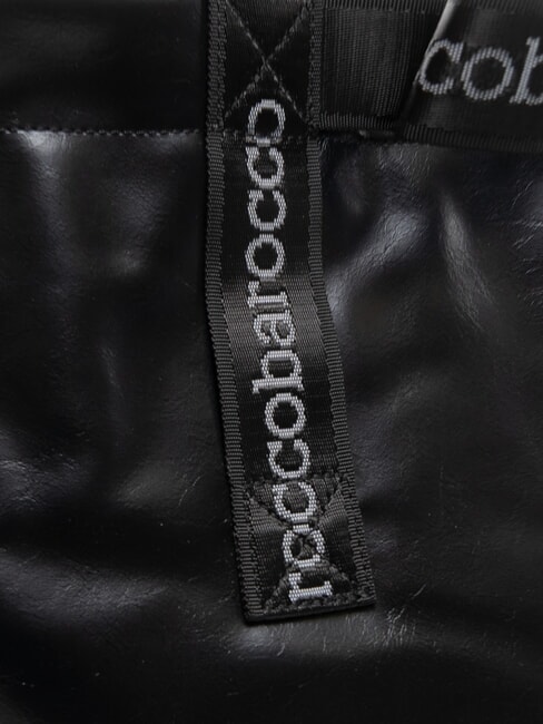 EVA Geantă de cumpărături cu panglici cu logo negru - Genți femei