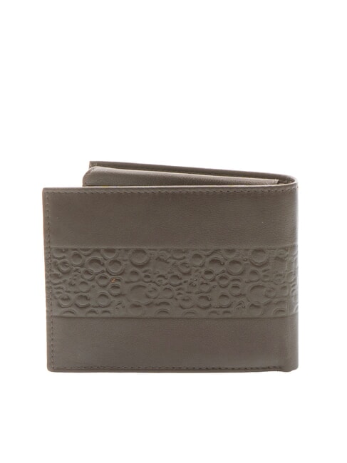 VERTIGO Portofel din piele cu clapă cc și portmoneu maro inchis - Portofele bărbați