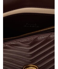 PINKO CLASSIC LOVE ONE Geanta din piele Nappa struguri catawba-aur antic - Genți femei - 4