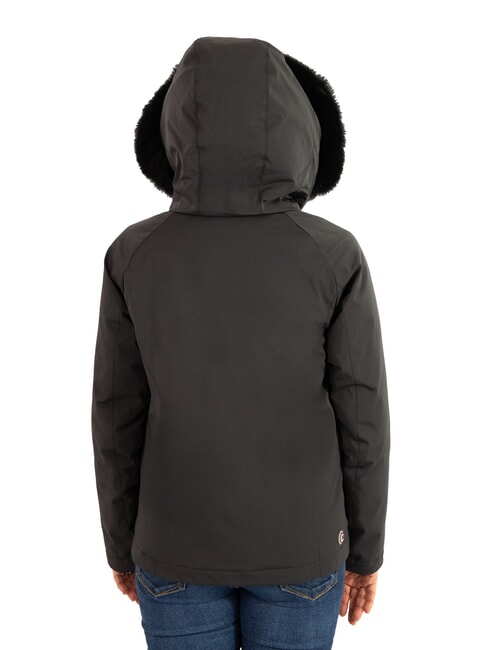 PURENESS Jachetă din puf bimaterial cu glugă negru - Jachete de puf pentru femei