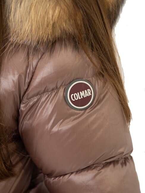 FRIENDLY Jachetă de puf cu glugă din blană medieval - oțel &icirc;nchis la culoare - Jachete pentru copii