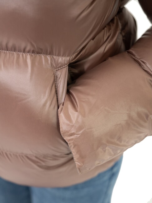 FRIENDLY Jachetă de puf cu glugă din blană medieval - oțel &icirc;nchis la culoare - Jachete pentru copii