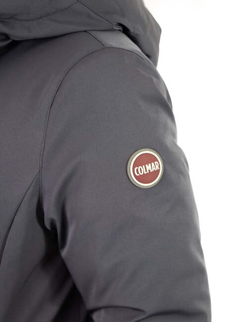 PURENESS Jachetă din puf bimaterial cu glugă albastru marin - Jachete de puf pentru femei