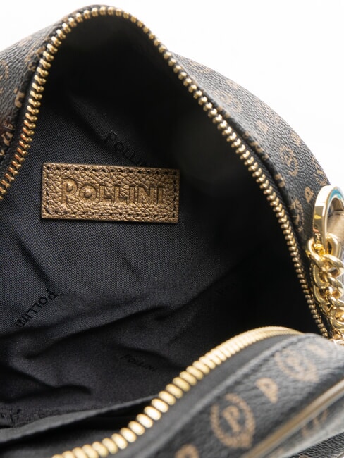 HERITAGE Geanta mini rotunda cu lant negru de bronz - Genți femei