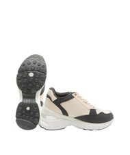 ROCCOBAROCCO METALLIC LOGO Tenisi înalți din piele bicoloră alb/negru - Pantofi femei - 2