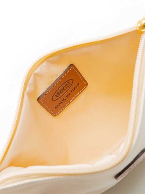 SORRENTO Pochette din pânză cu manșetă CREMĂ - Genți femei