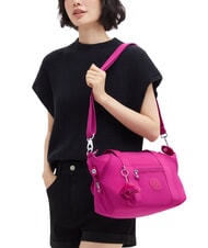 KIPLING ART MINI Geantă de mână / umăr fucsia strălucitoare - Genți femei - 7
