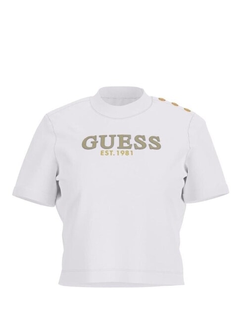 CN SS CROPPED Tricou din bumbac alb purpuriu - tricou