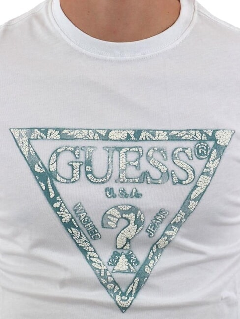 SS CN TRIANGLE Tricou din bumbac alb purpuriu - tricou