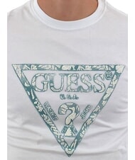 GUESS SS CN TRIANGLE Tricou din bumbac alb purpuriu - tricou - 3