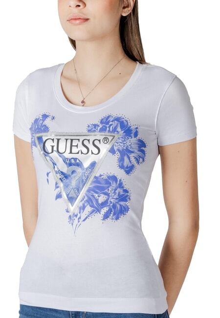 SS CN FLOWER Tricou cu maneca scurta alb purpuriu - tricou