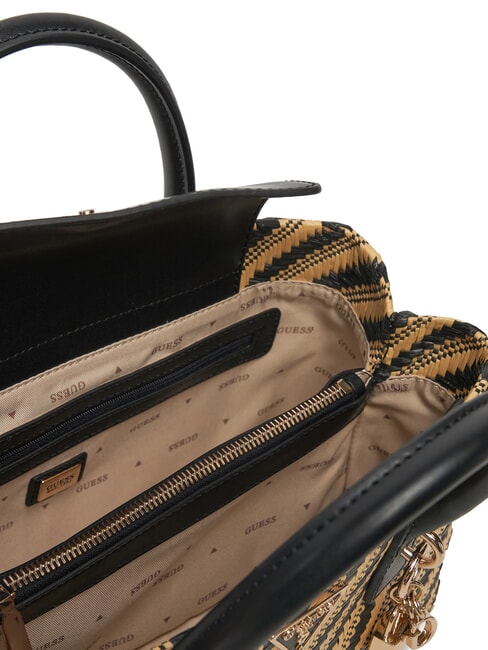 SIMONA  Geanta de mana, cu bareta de umar natural/negru - Genți femei