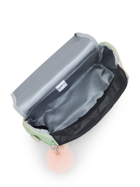 NEW KICHIROU Geantă de prânz cu curea de umăr verde moale metalizat - Saci și accesorii pentru copii