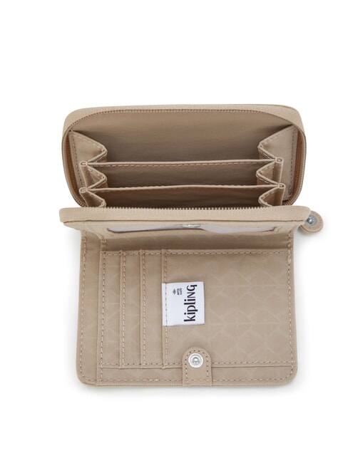 MONEY LOVE Portofel mediu semnătură bej în relief - Portofele femei