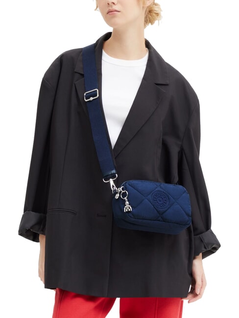 MILDA Geantă de umăr matlasată pilota albastră aerisită - Genți femei