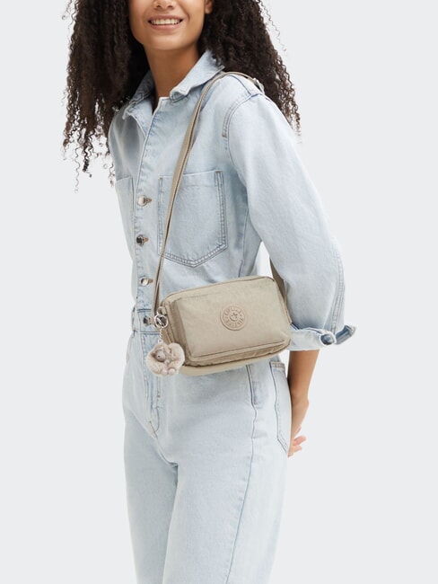 ABANU S geanta de umar semnătură bej în relief - Genți femei