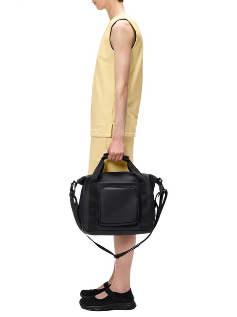 TEXEL Geantă duffel cu curea de umăr negru - Genți de voiaj