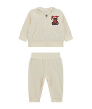 GUESS KIDS Set cămașă și pantaloni din chenille sare albă - Salopete și ținute pentru bebeluși - 2