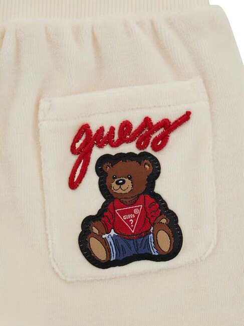 KIDS Set cămașă și pantaloni din chenille sare albă - Salopete și ținute pentru bebeluși