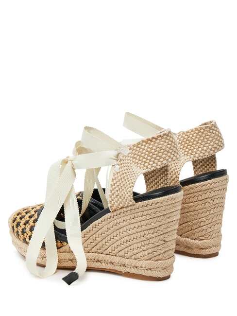 CYRENAM  Sandale Espadrile &icirc;nalte BLACK - Pantofi femei